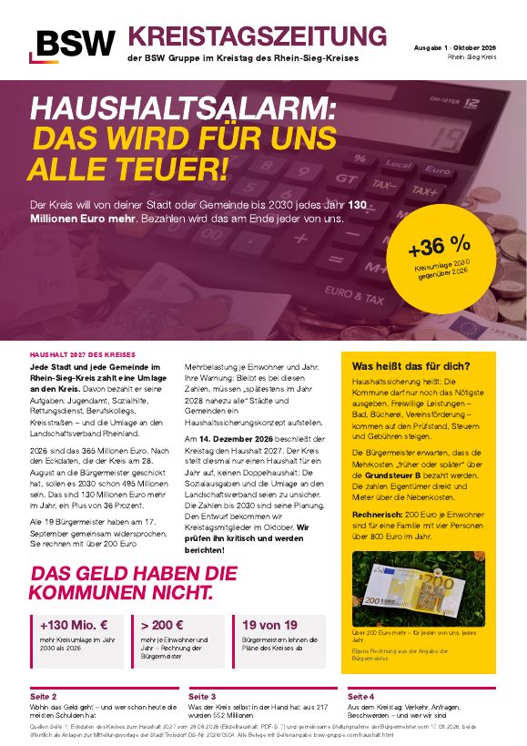 Titelseite Ausgabe 1 · Oktober 2026
